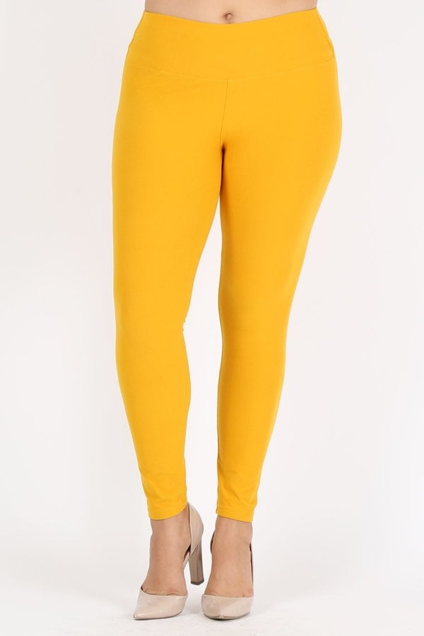 yellow jeggings plus size