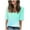 Green-A, variant on Tumotour Summer Tops For Women Short Sleeve V Neck Tunic Shirts Casual Gradient Color Loose Fashion Trendy Lightweight Soft Casual Summer Outfits Clothes 2025