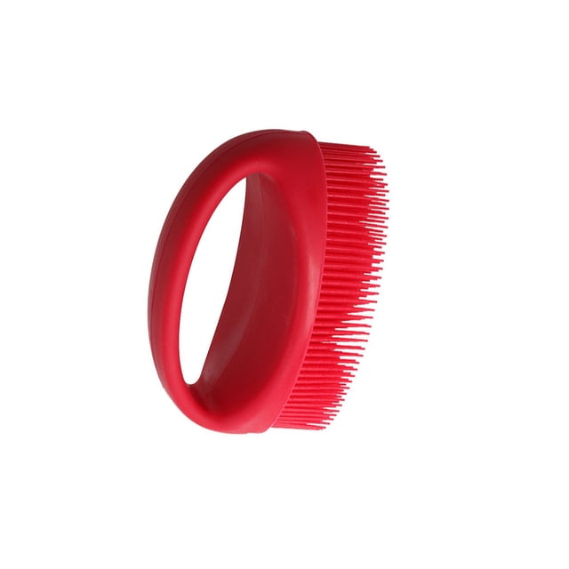 Bewildely Cepillo de ducha corporal, depurador corporal de silicona de mano para cepillar, cepillo de limpieza de baño exfoliante para hombres Juegos de accesorios de baño rojo Bewildely HA044727-02