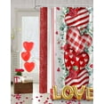 thumbnail image 3 of Valentines Day Red Shower Curtains for Bathroom Heart Fabric Shower Curtain with Hooks, Eucalyptus Leaves Shower Curtain Set, Romantic Bathroom Curtains Decoration, Waterproof Polyester, 72"x72" Long, 3 of 5