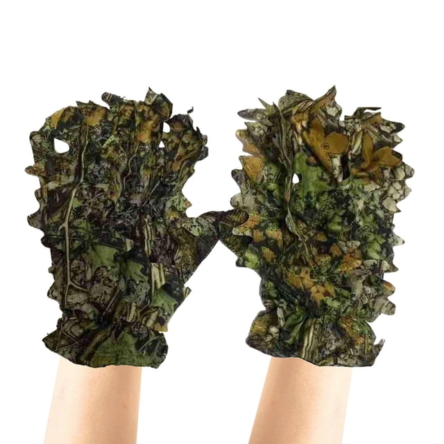 Guantes de Camuflaje Ligero y Transpirable Durable Guantes Libre Simulación para Juegos Entrenamiento Escalada, , Sharpla Guantes de camuflaje caza