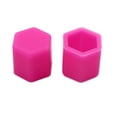 thumbnail image 2 of REGALWOVEN  20pcs 15mm Rubber Car Wheel Tire Tyre Nut Screw Cover Caps Hub Protector Pink, 2 of 3