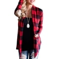 thumbnail image 1 of Camisa de mujer de manga larga a cuadros chaqueta suelta para niña con botones de poliéster blusa informal para mujer ropa, XXL sidaley  AP003842-05, 1 of 7