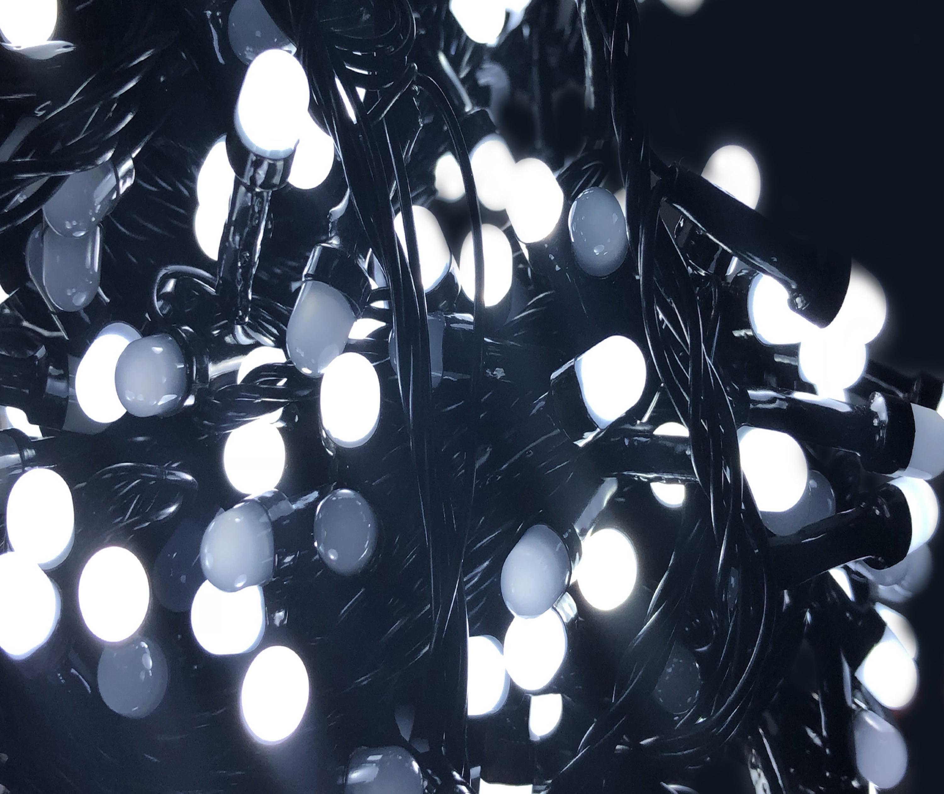 Serie de 300 Luces LED navideñas Blancas, con Focos Tipo Perla ...