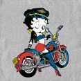 thumbnail image 2 of Men's Betty Boop Red and Blue Biker Betty Graphic Tee Athletic Heather Small, 2 of 5