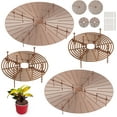 thumbnail image 1 of Juego de 4 protectores de suelo para macetas de rejilla de 52/30 cm, fundas de rejilla para macetas de interior contra animales y niños, 1 of 5