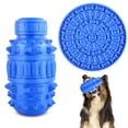 thumbnail image 2 of FiGoal Dog Chew Toys with Pet Snack Pad (Blue)Natural Rubber-Dog Chew Toys for Aggressive Chewers Tough Durable for Dogs-Teeth Cleaning Chews Slow Feeder Licking Pads for Pet Training, Boredom Buster, 2 of 9