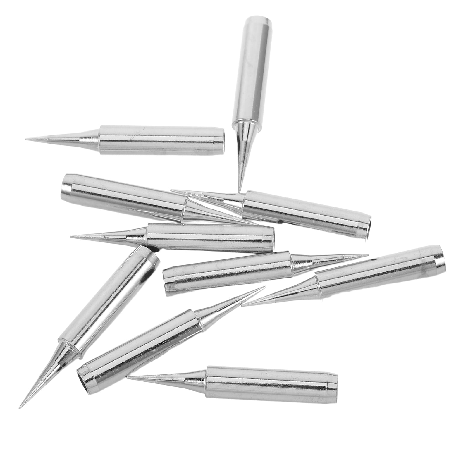 IDEANATEGRATE Soldering Iron Replacement Tips Fine Tip Stainless Steel 10pcs