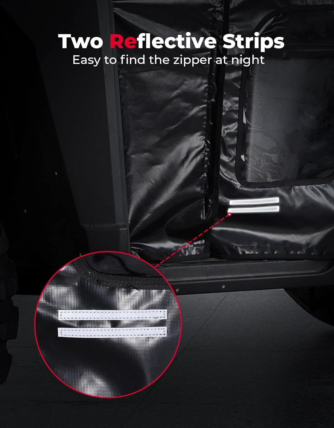 KEMIMOTO Soft Doors UTV Cab Enclosure Upper Doors Compatible with Polaris Ranger XP 1000 2017-2023