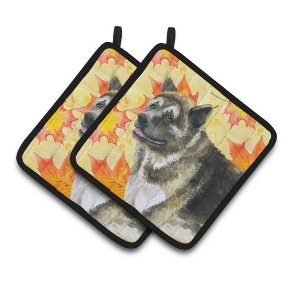 Caroline's Treasures Akita Fall Pair of Pot Holders