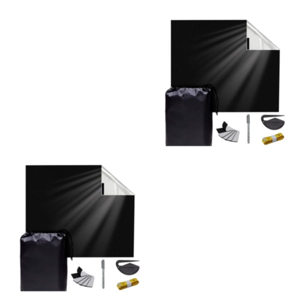 Persianas opacas Wosthever de tela para dormitorio negro 1.45*2m 2Conjunto