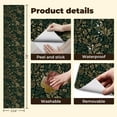 thumbnail image 5 of Peel and Stick Wallpaper Botanical Floral Gold Green Leaves Dark Wall Mural 23.6in x 9.8ft Self Adhesive Removable Wall Paper Renter Friendly Wallpaper for Nursery Bedroom Cabinets, 5 of 8