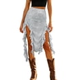 thumbnail image 2 of Skirts for Women Skirt Summer Lace Solid Color Fashion Music Festival Bodycon Midi Skirt for Everyday and Travel Grey L, 2 of 8