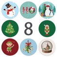 thumbnail image 4 of Qianli Christmas Stickers Tacks Xmas Holiday Gift Stickers, 1000Pcs Kraft Paper Adhesive Labels Round Shape Sticker Label, DIY Gift Wrapping 2.5cm, 4 of 4