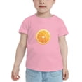 thumbnail image 2 of Half Orange Cartoon Funny Toddler T-Shirts for Boys Girls (Pink, 4T), 2 of 5