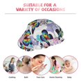 thumbnail image 7 of Yiaed Bright Butterflies1 Print Reusable Shower Cap & Bath Cap & Lined, Oversized Waterproof Shower Caps Designed for all Hair Lengths, 7 of 7