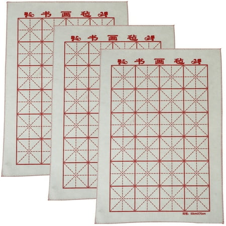 

3Pcs Chinese Painting Felt Mats Calligraphy Felt Mats Practical Student Writing Mats