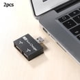 thumbnail image 3 of 2pcs USB2.0 Mâle à Femelle Chargeur Double Adaptateur de Répartiteur USB 2 Ports, 3 of 6