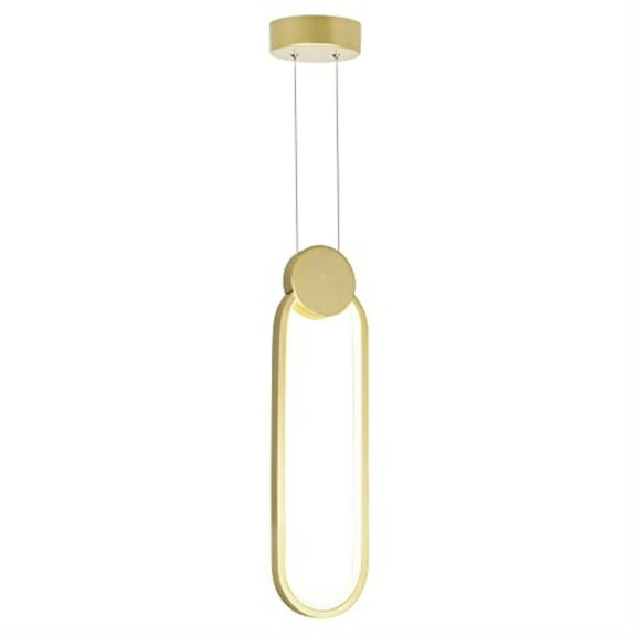 CWI Lighting Pulley Integrated LED Metal Mini Pendant in Satin Gold