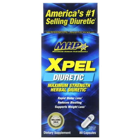 MHP XPEL, Maximum Strength Herbal Diuretic, 80 Capsules