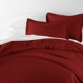 thumbnail image 3 of Noble Linens 3-Piece Burgundy Duvet Cover Set, King/ Cal King, 3 of 9
