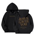 thumbnail image 2 of MUXiin Faith Over Fear Hoodie Youth Kids Trendy Cute Christian Letter Print Sweatshirts Oversized Graphic Pullover Tops, 2 of 8