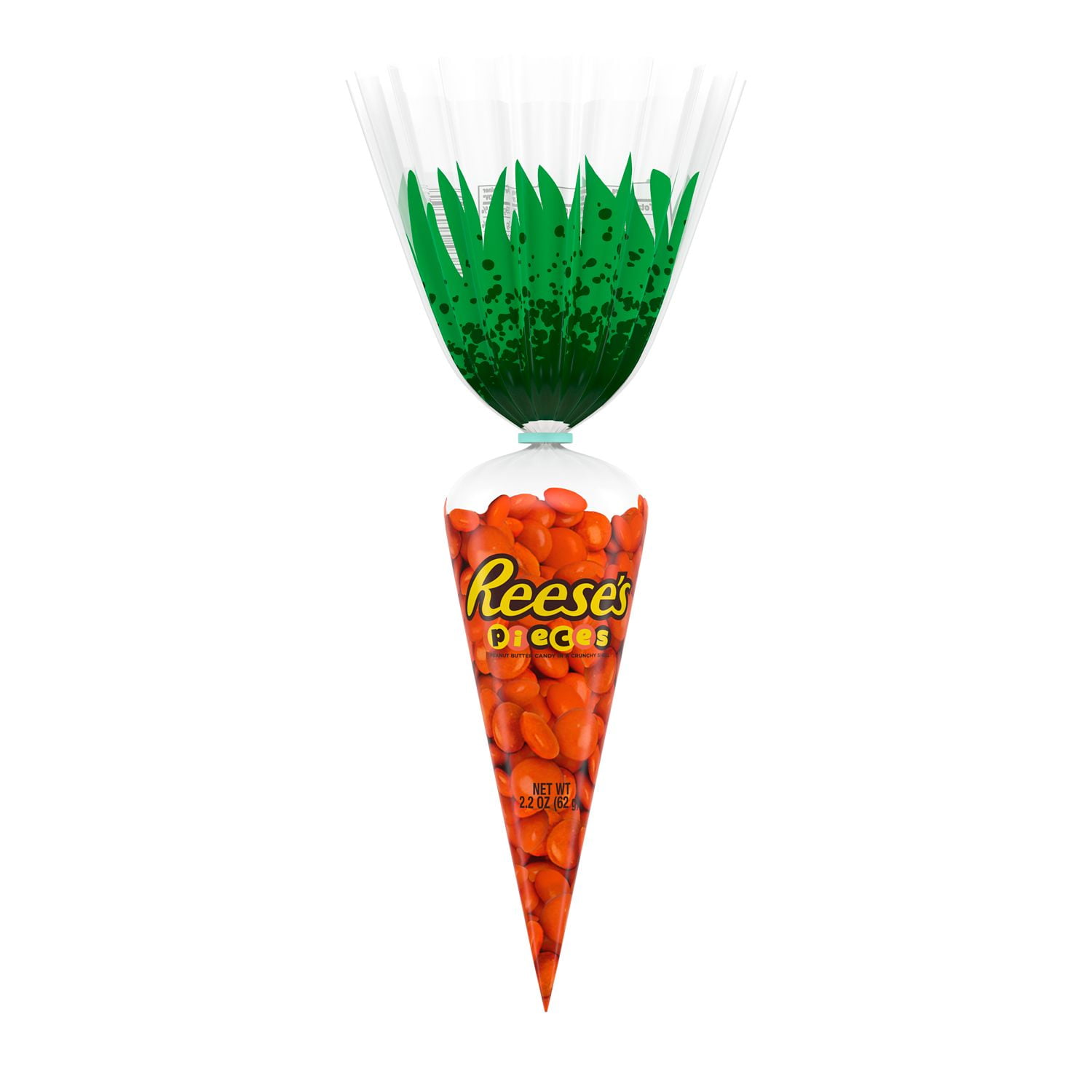 Reese's, PIECES Peanut Butter Candy, Easter, 2.2 oz, Carrot Shaped Bag