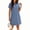 Light blue, variant on Summer Dresses for Women Short Sleeve Polo Casual T Shirt Dress Beach Sundresses with Pockets,Mother's Day,Black,2XL