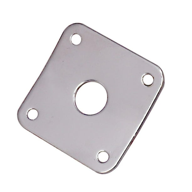 2x Placa de cubierta cuadrada para zócalo de guitarra para piezas de repuesto Les Paul Accs Plata