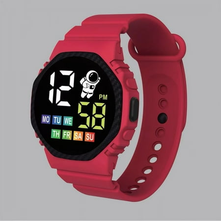 Perfect Gift for Child! HIMIWAY Sweatshirt Dress Child-Friendly Electronic Watches Durable and Rugged Smartwatch for Outdoor Adventures LED Electronic Waterproof Watch