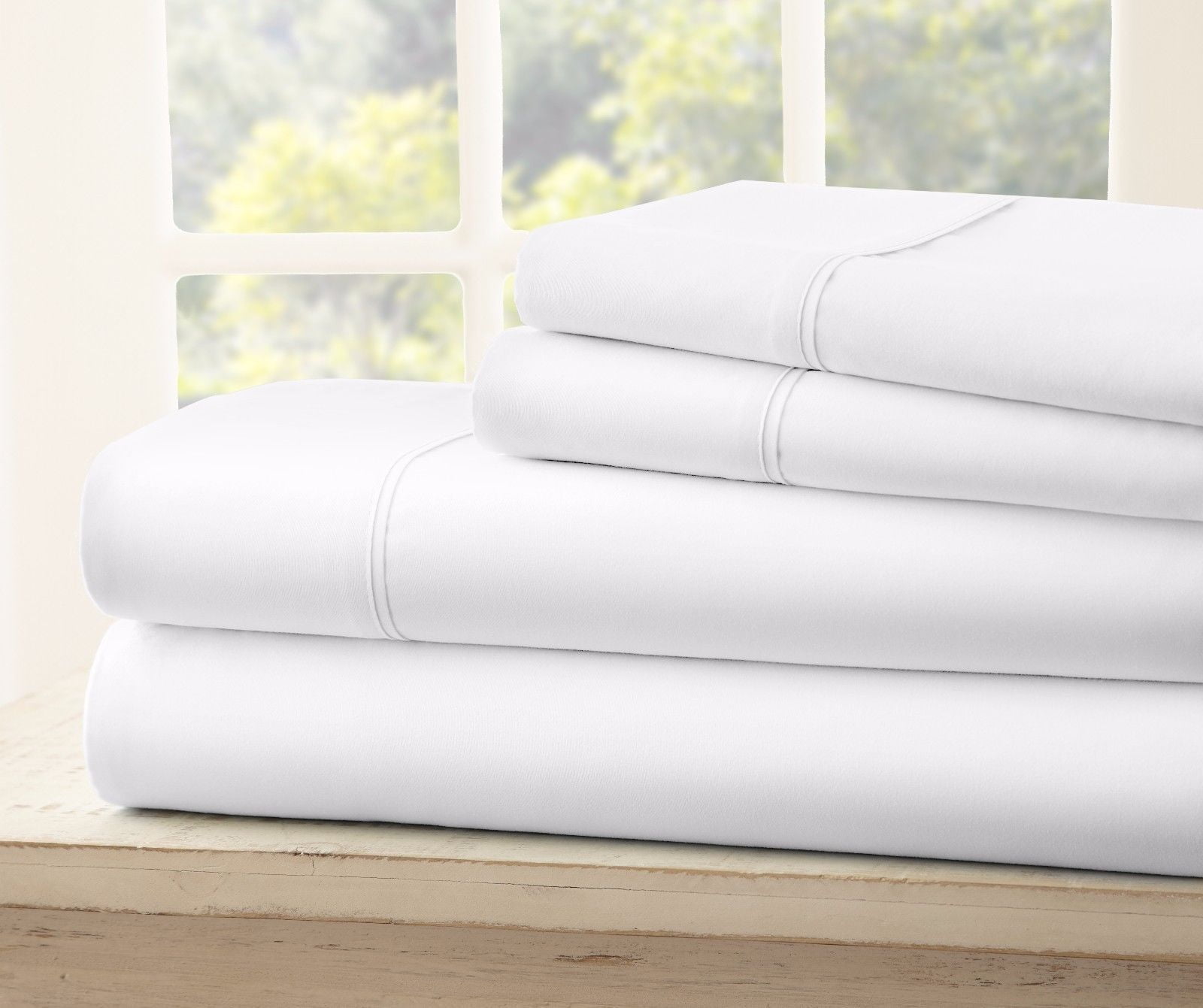 Healthy Hypoallergenic and Antibacterial Eco Friendly Cool Comfortable Ultra Soft Silky Bamboo Bedding Sheets-Wrinkl Natural Bamboo Viscose Rayon Blend Solid Double/Full 6-Piece Bed Sheets Set with 15 inch Extra Deep Pockets Bed Sheets Set by Bamboo Home
