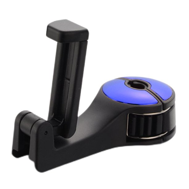 Soporte de gancho oculto para reposacabezas de coche 2 en 1, bastidores de asiento trasero para automóvil (1 pieza azul)
