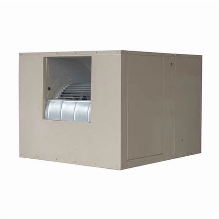 Ducted Evaporative Cooler, 5,400 to 7,000 cfm, 2,200 sq ft, 8.4 gal, 1/2 hp, Belt ASA71