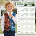 thumbnail image 7 of Garronmavis Ice and Fire Boys Suit Vest Warm Dinosaur V Neck Adjustable Back Strap Vests Lightweight Sleeveless Slim Fit Casual Vests Outfit Fashion Boy's 3 Button Formal Suit Vest, 7 of 7
