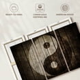thumbnail image 6 of Elephant Stock Wooden Yin Yang Wall Art - Horizontal Multi Panel Canvas - Living Room Wall Decor - Wellness Multi Panel - Brown And Gray Decor - 57" x 36", 6 of 8