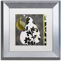 Trademark Fine Art "Decorative Pear I" Canvas Art by Color Bakery White Matte, Silver Frame
