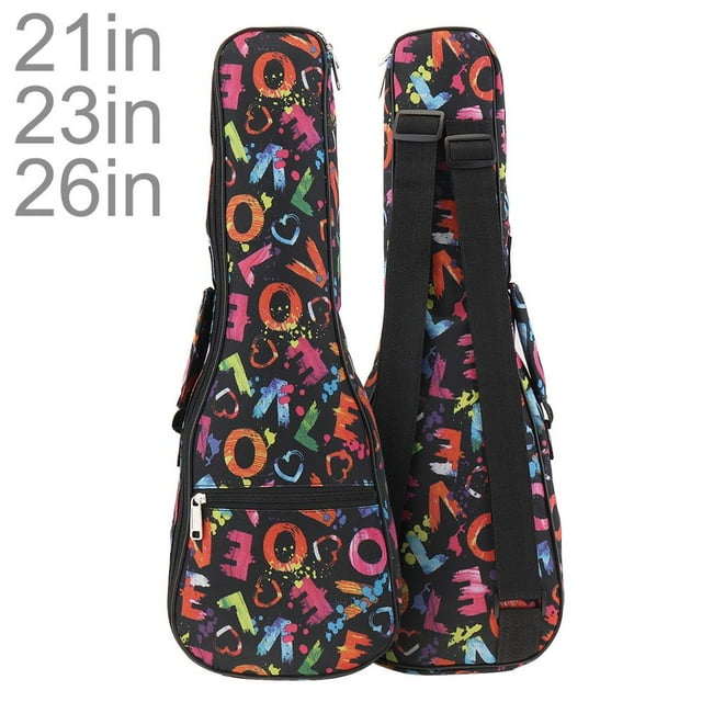 21 / 23 / 26 Inch Portable Ukulele Bag Colorful 10mm Sponge Soft Case Gig Ukulele Mini Guitar Waterproof Backpack Colorful-1 23 inch