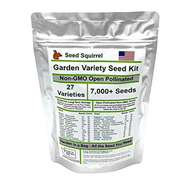 Garden Variety Seed Kit 27 Varieties 7000 Seeds Individually Sealed In Zip Lock Bags Inside Mylar Long Term Storage Walmart Com Garden Variety Seed Kit 27 Varieties 7000 Seeds Individually Sealed In Zip Lock Bags Inside Mylar Long Term Storage Walmart Com