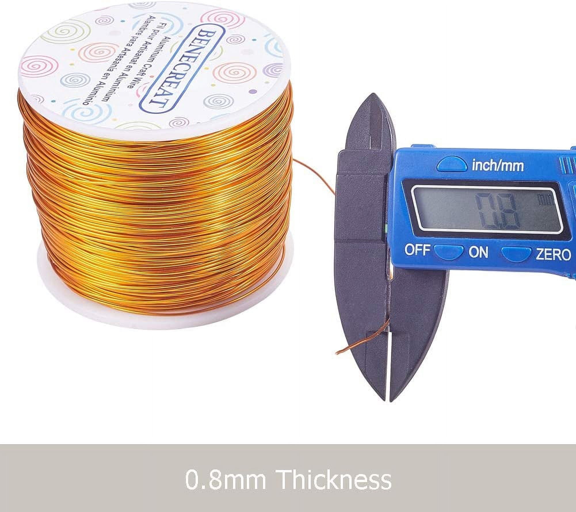 20 Gauge 770FT Aluminum Wire Anodized Jewelry Craft Making Beading Floral Colored Aluminum Craft Wire - Gold