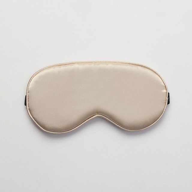 Máscara de ojos de seda con el mismo color y el mismo borde, antifaz para dormir de viaje, transpirable, con hebilla ajustable para adultos