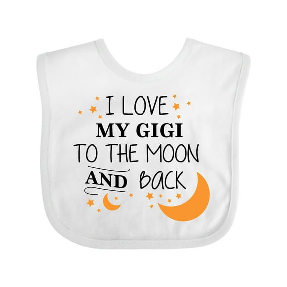 Inktastic I Love My Gigi to the Moon and Back Boys or Girls Baby Bib
