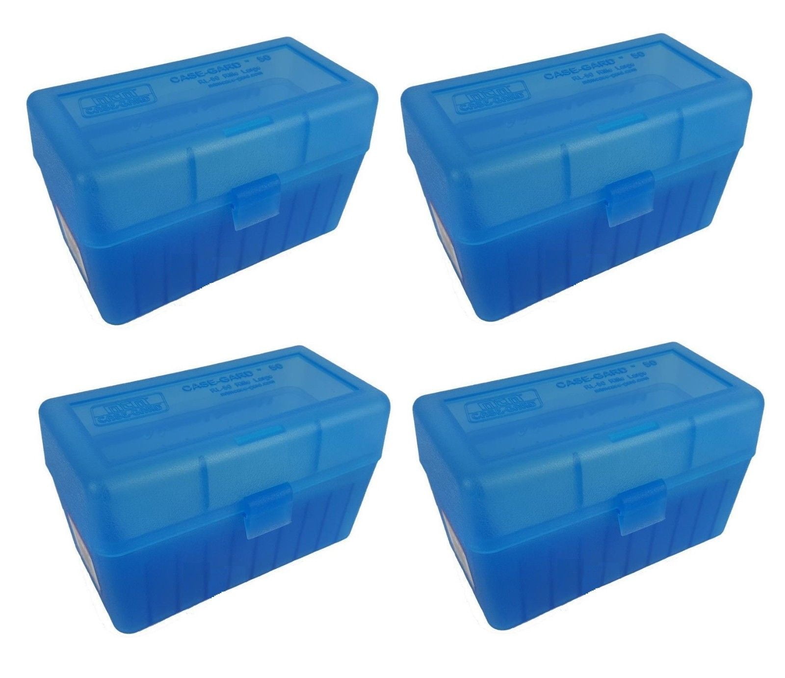MTM 50 Round FlipTop 270 Win 280 Rem 3006 Rifle Ammo Box Clear Blue