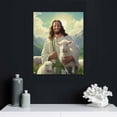 thumbnail image 4 of COMIO vandlife Jesus Canvas Wall Art Soothe Wounded Lamb Artwork Print Divine Compassion Christian Painting Framed Religious Inspirational Poster for Home Living Room Bedroom Decor, 4 of 4