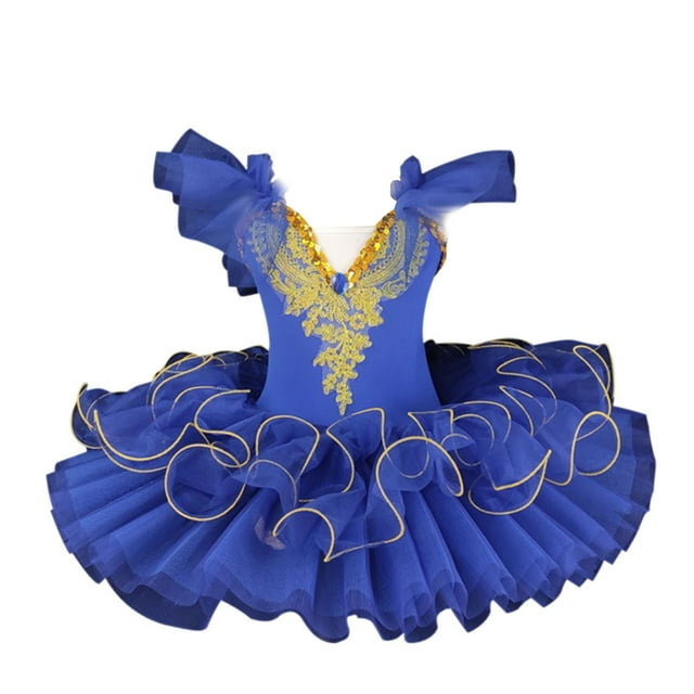 Odeerbi Niñas Tul Tutu Vestido de Ballet Verano Ruffle Sleeve Tiered Princesa Vestido Sin Mangas de Malla Transpirable Suave Vestido