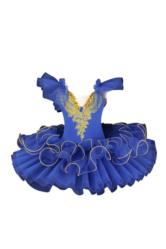 Girls Multicolor Ballerina Tutu Dress, Children Performance Princess Costume Skirt, Wear for Dance Class, Stage Show, Birthday Party, Photo Shoot (1-14Y)