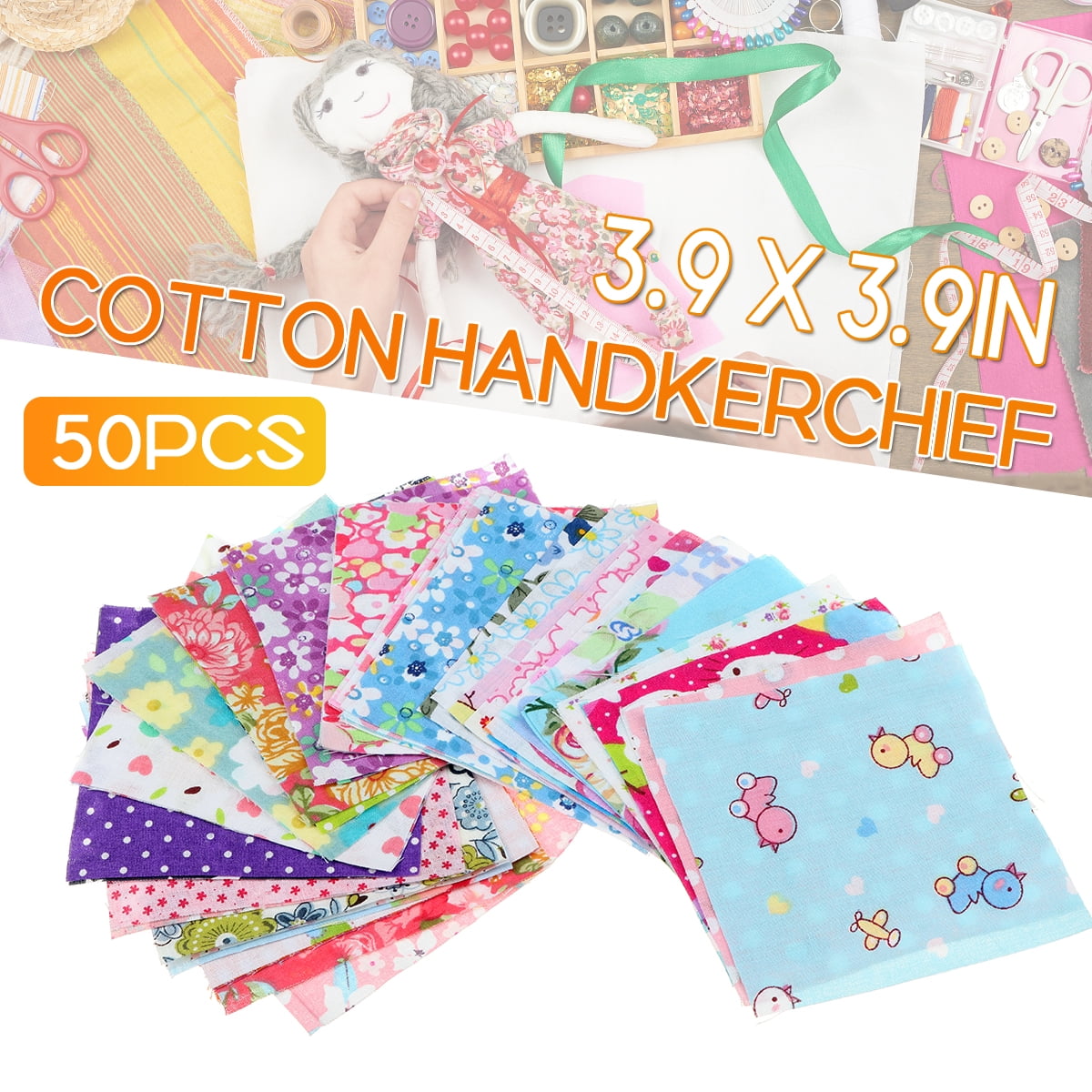 Download 50pcs Craft Cotton Fabric Bundle Home Self Diy Sewing Fabric Floral Printed Handmade Dolls Clothes Patchwork Quilting Handkerchief Cloth Knitting Supplies Walmart Com Walmart Com