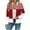 Red, variant on Trendy Womens Jacket with Pockets Waffle Textured Loose Casual Bomber Coat No Hood Long Sleeve Outerwear Clothes (XL, Brown)