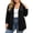 Black, variant on Women's Plus Size Open Front Cardigan Long Sleeve Duster with Pockets Soft Stretchable Casual Outerwear for Fall and Winter Layering and Everyday Wear