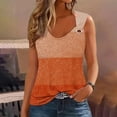 thumbnail image 2 of XMMSWDLA Summer Tank Cute Tops Women Casual Sleeveless Shirt Loose Fit Scoop Neck O Ring Shoulder Blouse Orange Maternity Tank Tops Women, 2 of 5