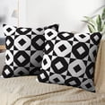 thumbnail image 3 of LALILO Throw Pillow Covers Geometric Geometric Backdrop Black Cushion Cover 18" x 18", 2 Pack, 3 of 6
